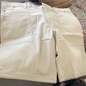 New tan weatherproof shorts
